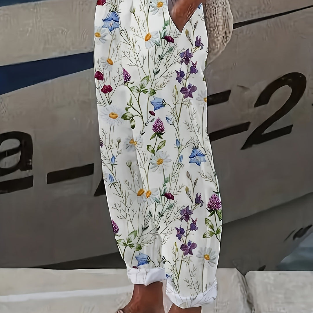 Ana Cristina | Pantalón de flores silvestres con bolsillos