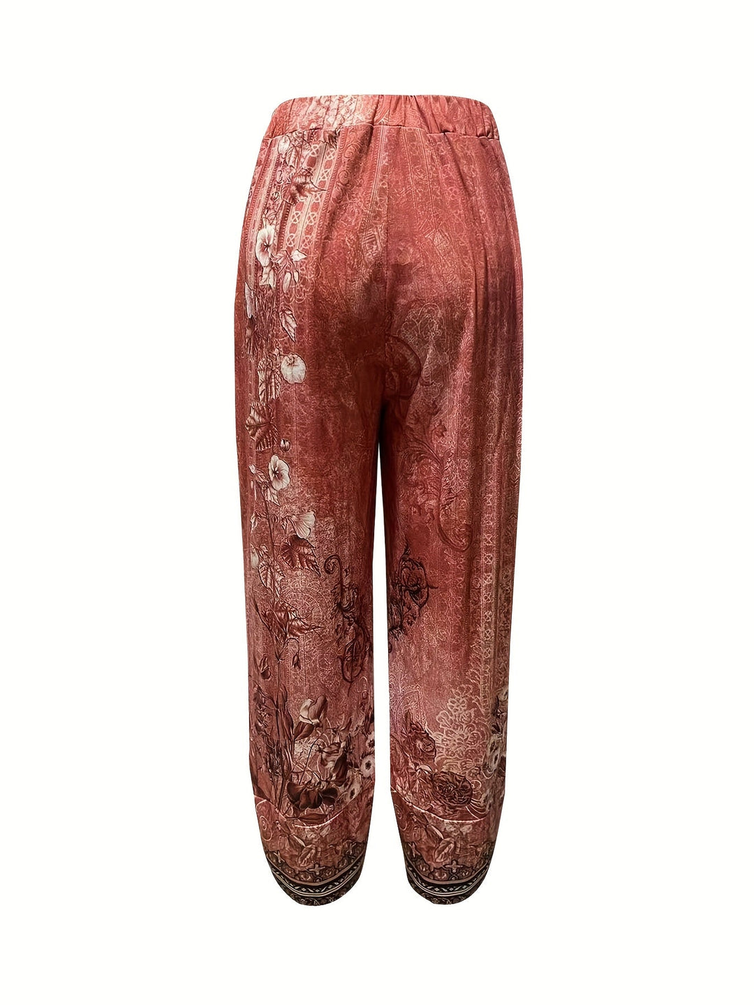 Aymara | Pantalón capri con estampado botánico