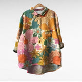 Marta | Blusa floral con cuello camisero
