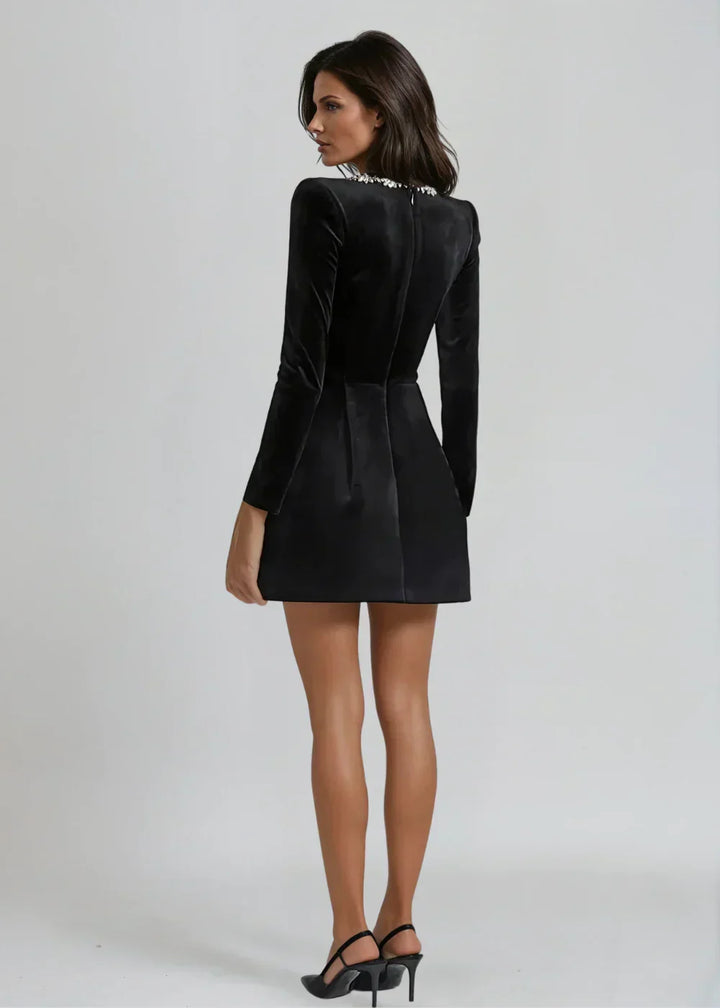 Roxana | Vestido corto de terciopelo