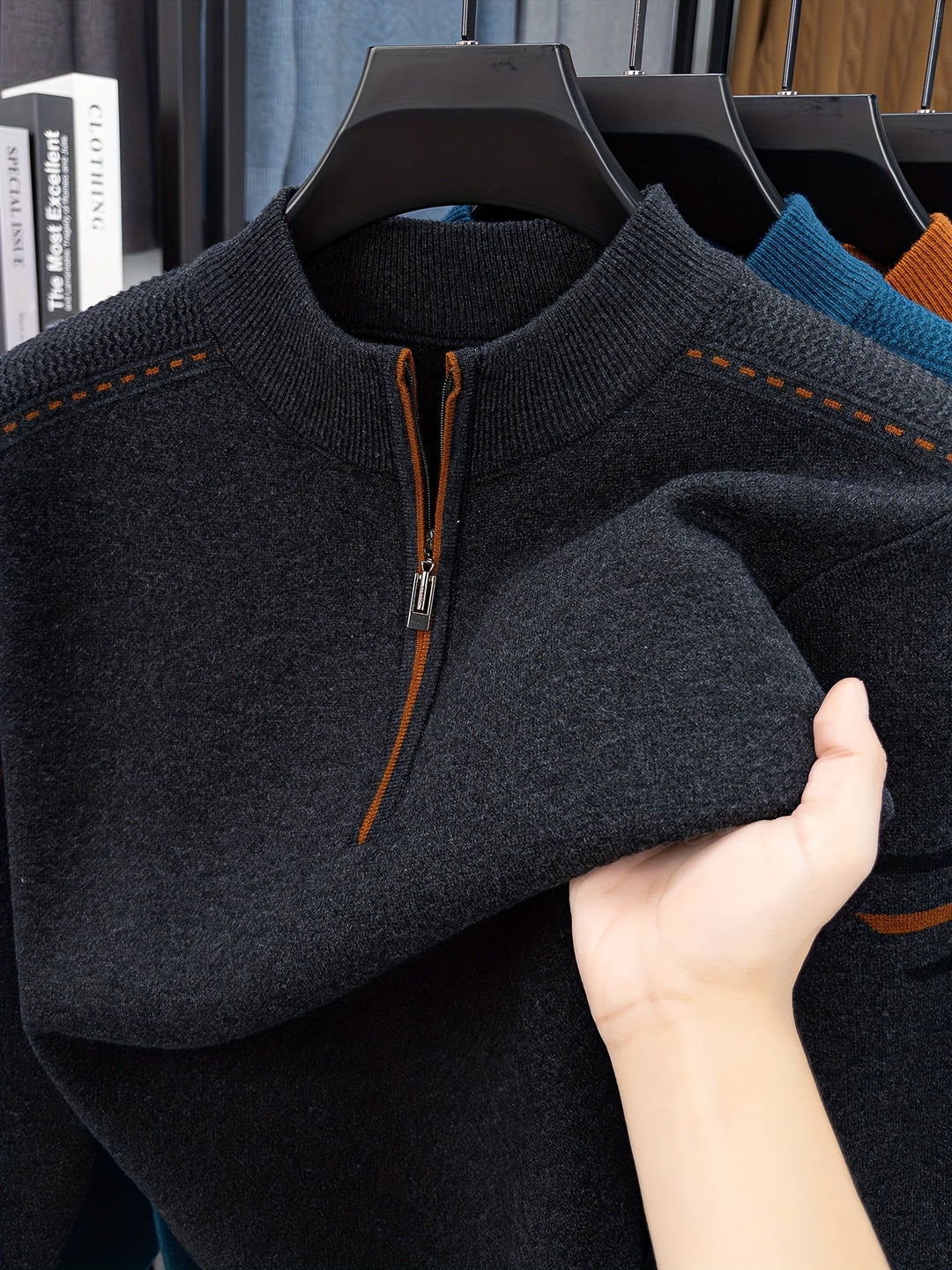Jeremías | Sweater de punto con medio cierre