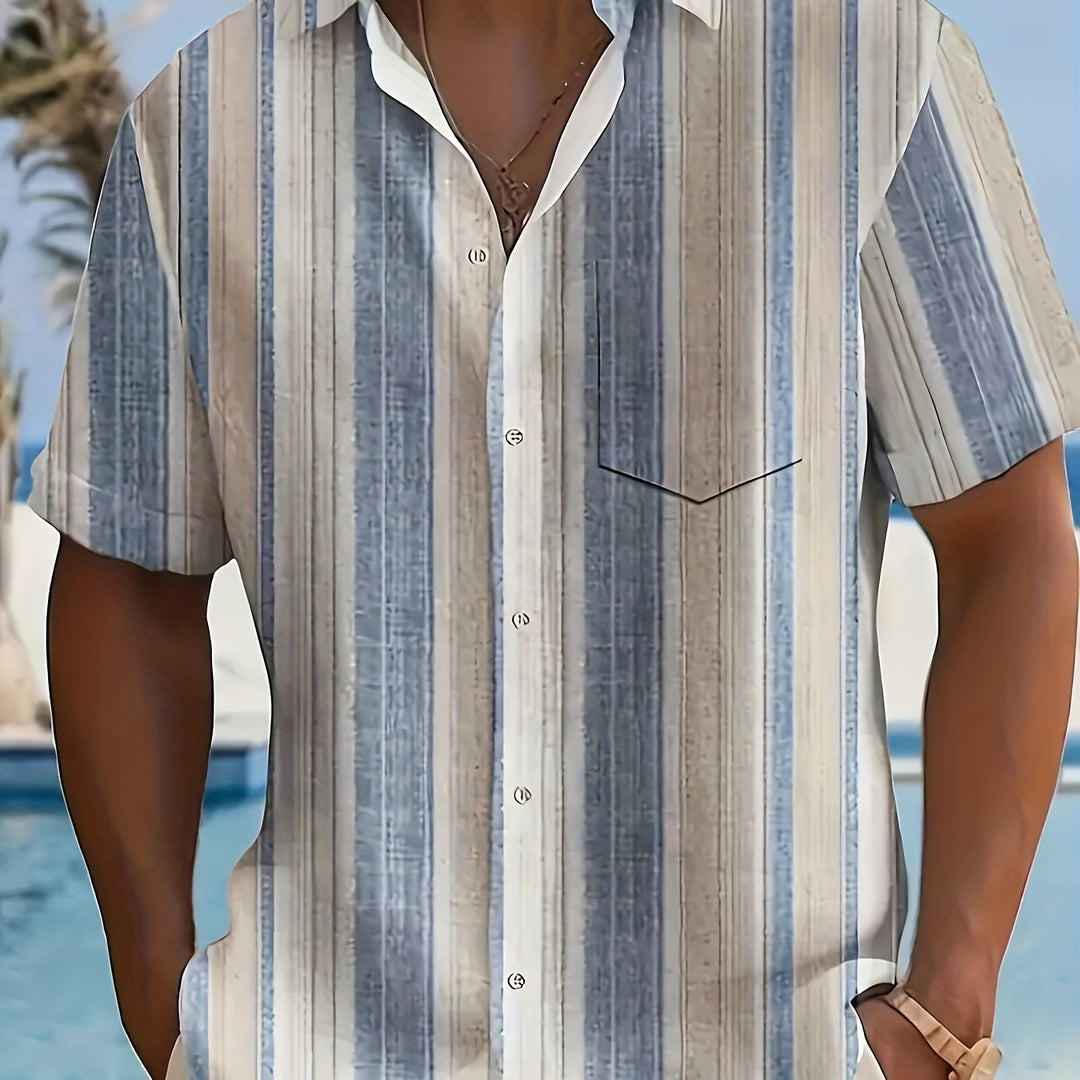 Mateo | Camisa de rayas manga corta