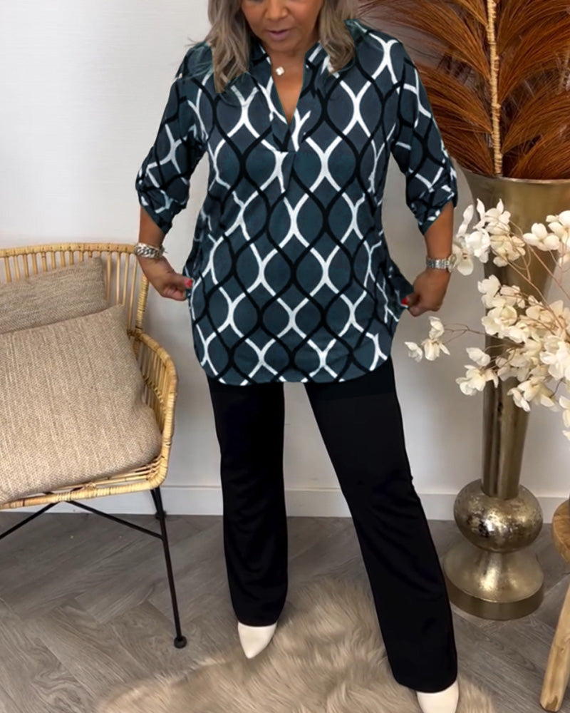 Claudia | Blusa Elegante con Estampado Moderno
