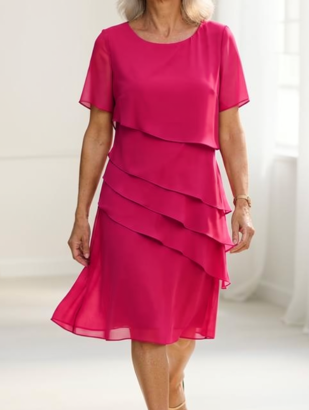 Rosana | Vestido de capas en gasa