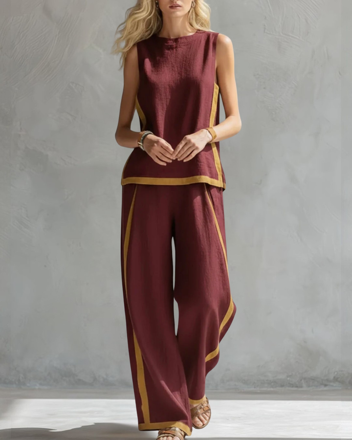 Quena | Conjunto sin mangas de pantalón ancho