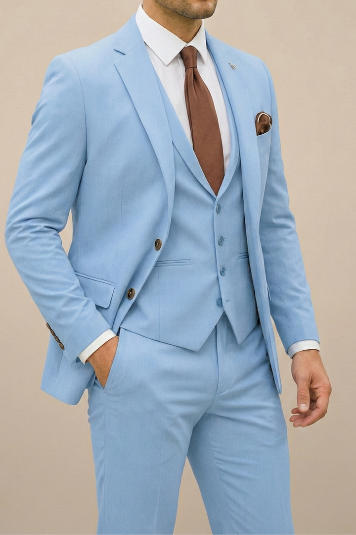 Maximiliano | Traje de tres piezas de corte moderno