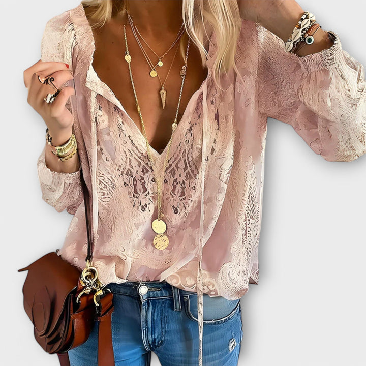 Gigliola | Blusa con cuello anudado