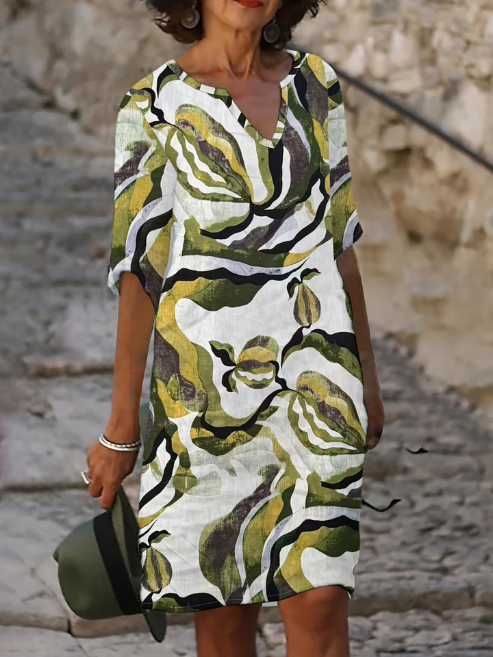 Mercedes | Vestido de verano con estampado artístico