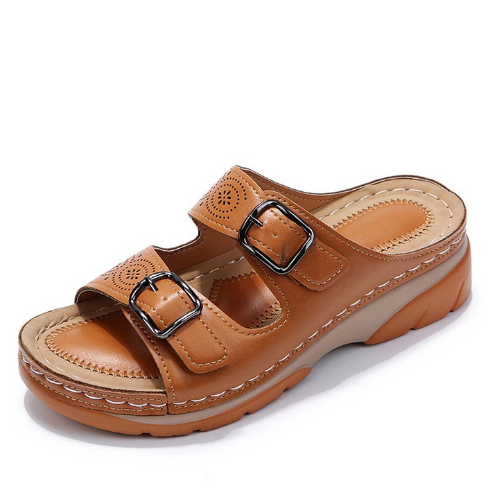 Isadora | Sandalias acolchadas de doble hebilla