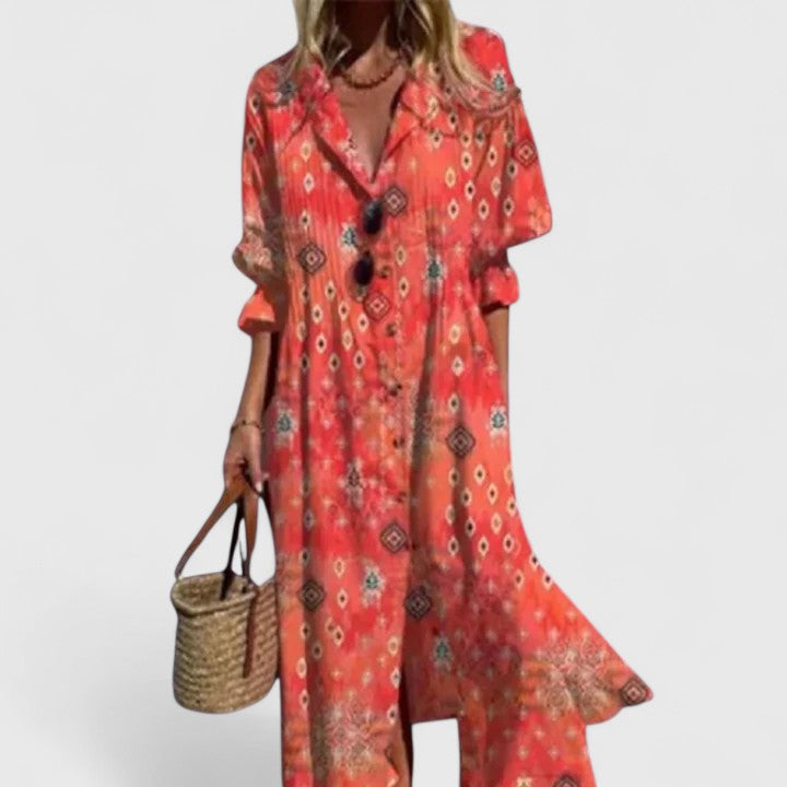 Salomé | Vestido largo boho estampado