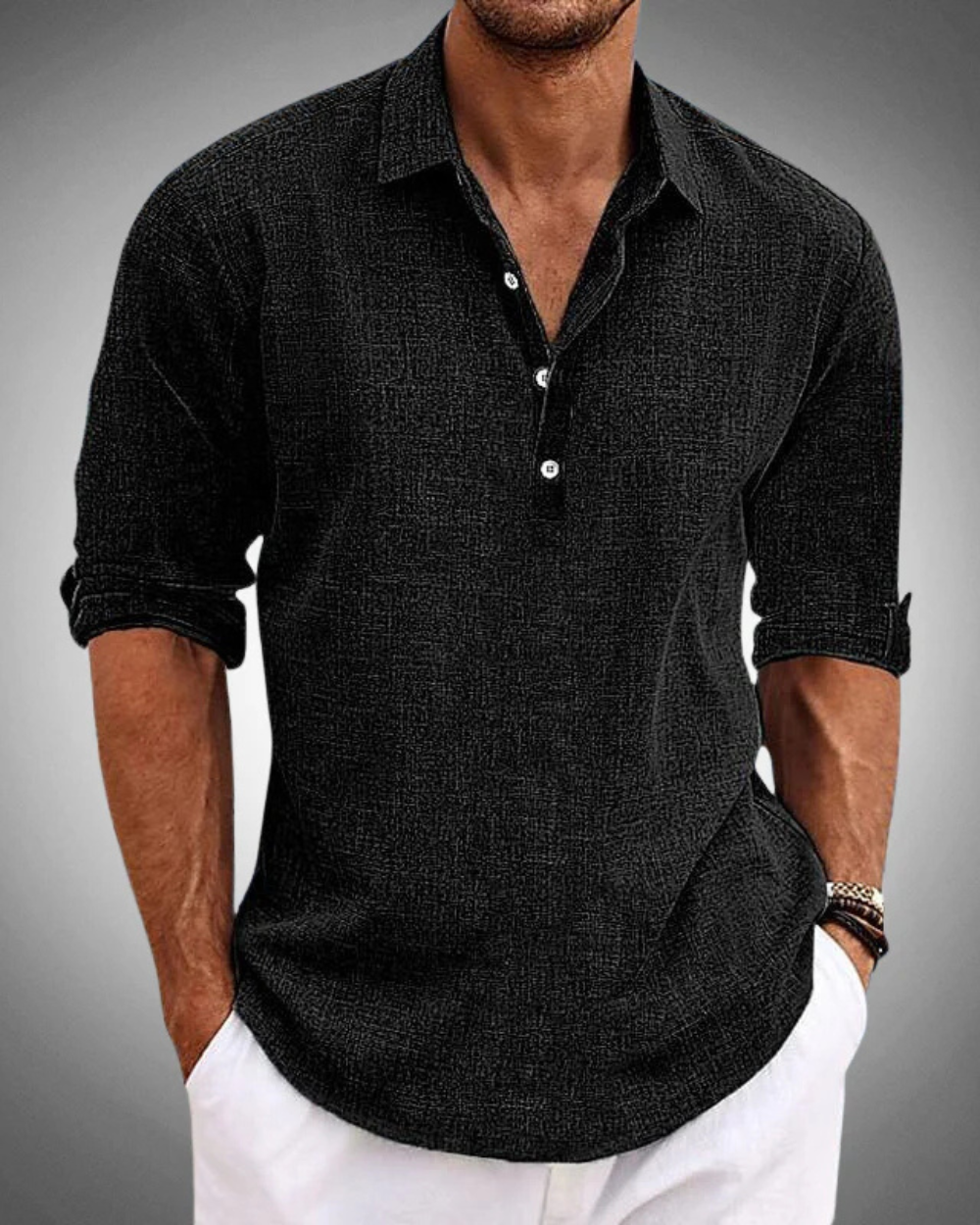 Guillermo | Camisa clásica de media botonadura