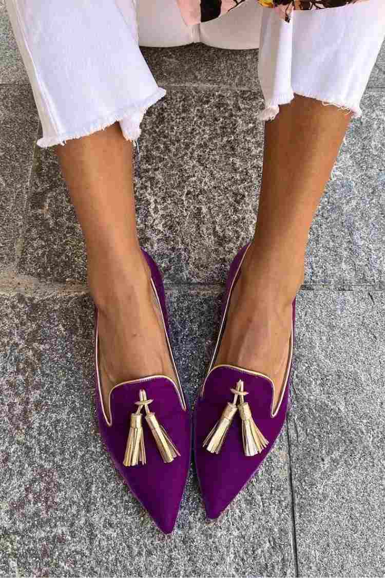 Carla | Mocasines en punta con borlas