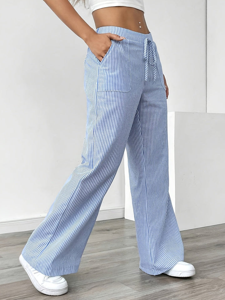 Emma | Pantalón de pierna ancha a rayas