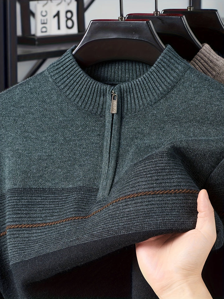 Dylan | Sweater con cuello alto y media cremallera