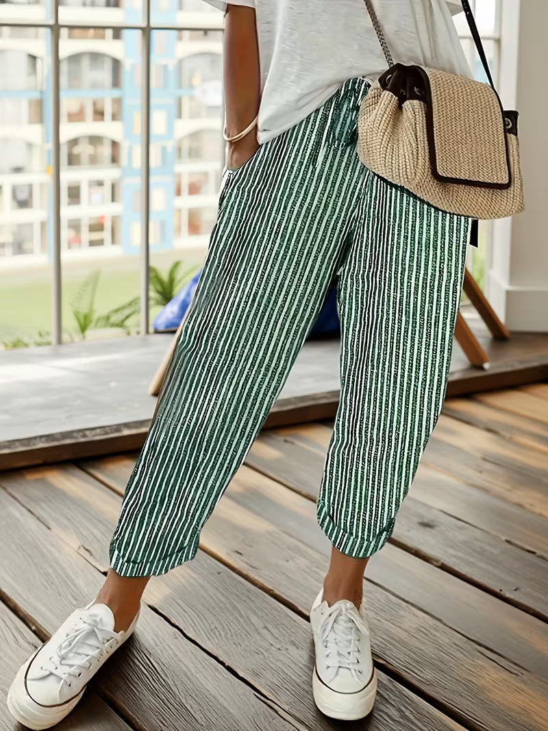 Amalia | Pantalón a rayas de pierna ancha