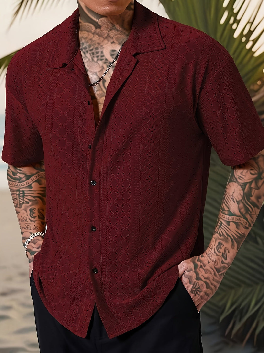 Norberto | Camisa texturada de manga corta