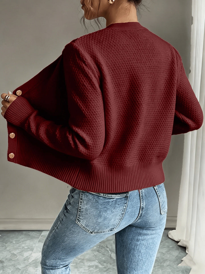 Begoña | Cardigan de punto trenzado con botones