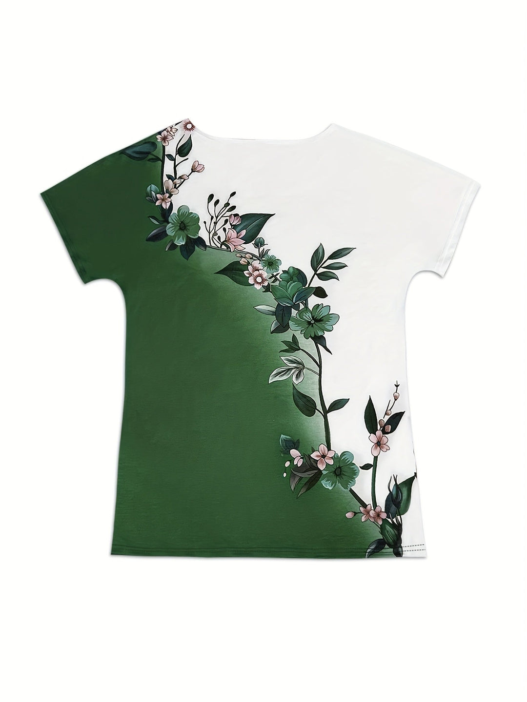 Sujey | Polera floral cuello redondo