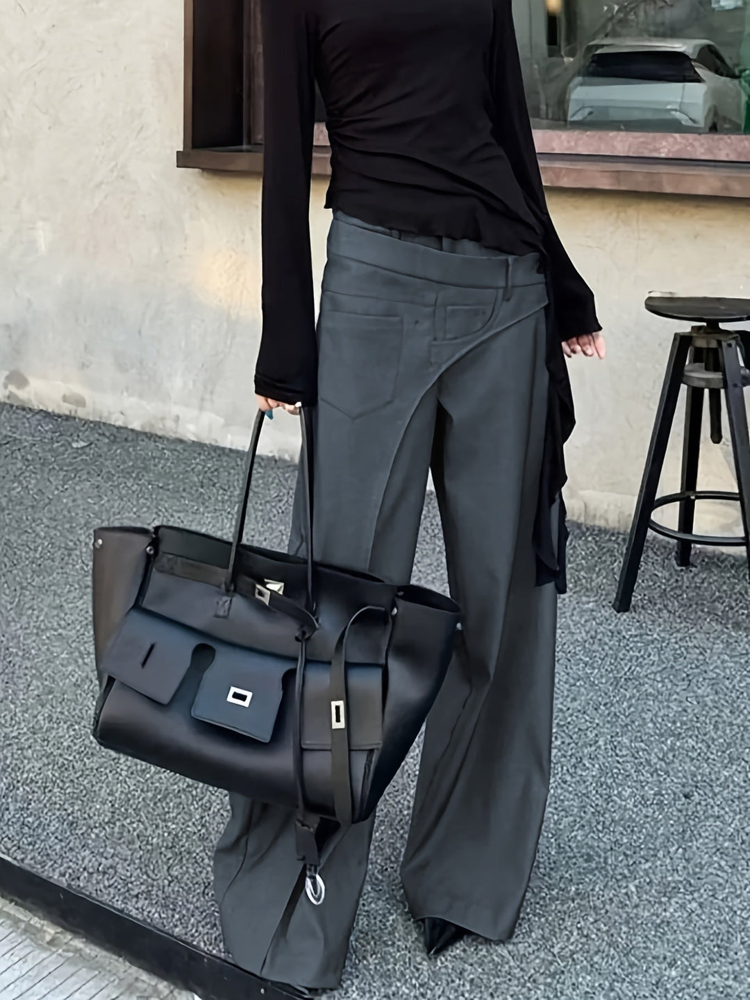 Gloria | Pantalón de tiro alto pierna ancha