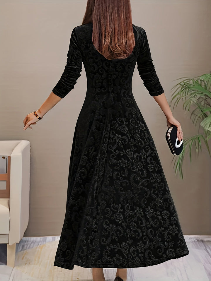 Elena | Vestido midi elegante de manga larga