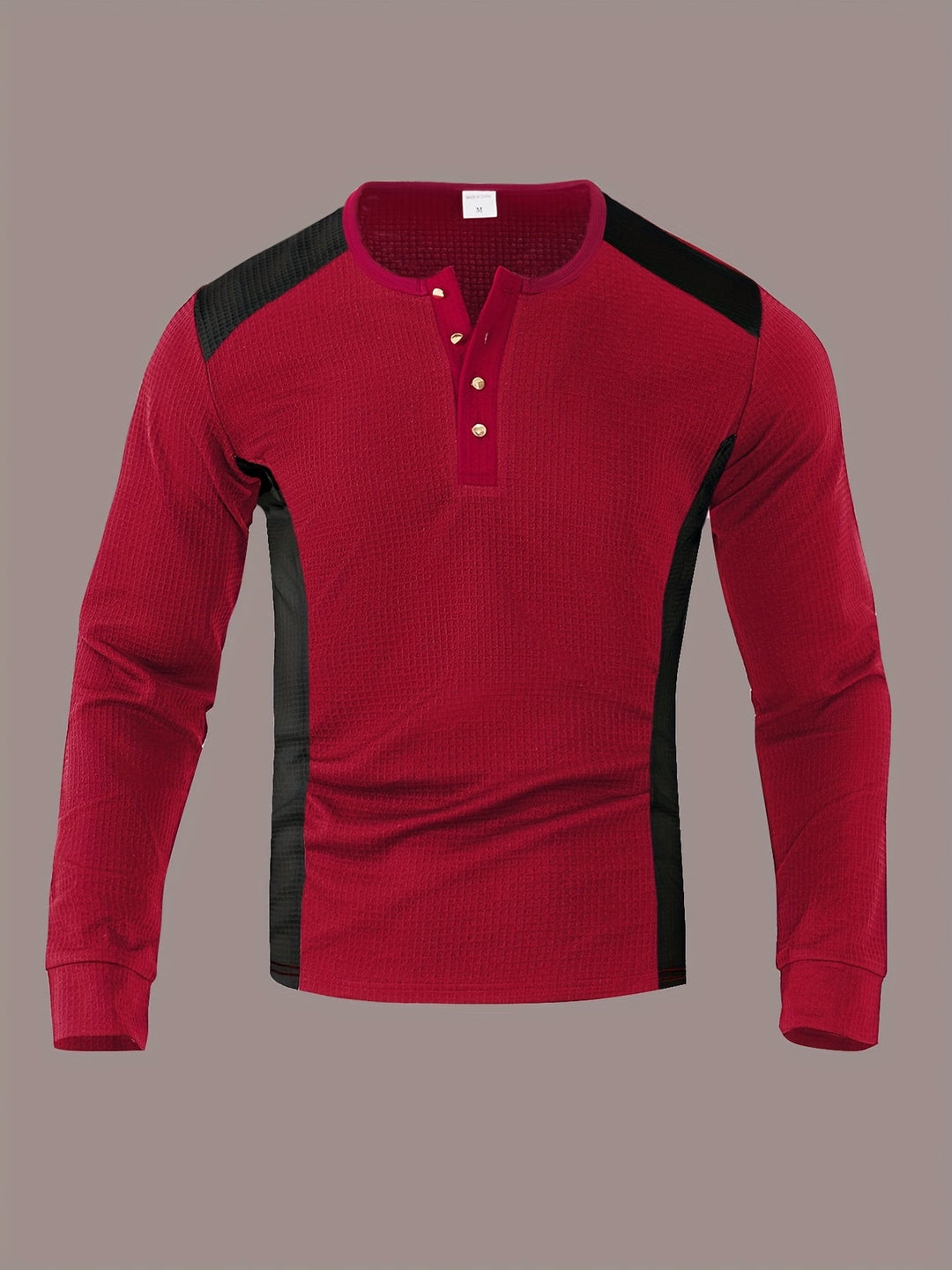 Gunther | Polera henley manga larga con textura