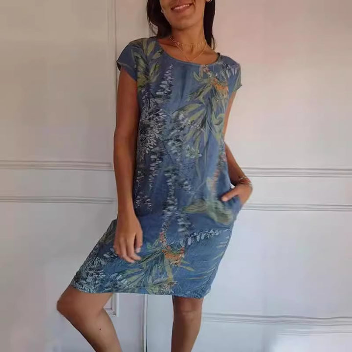 María Loreto | Vestido estampado manga corta