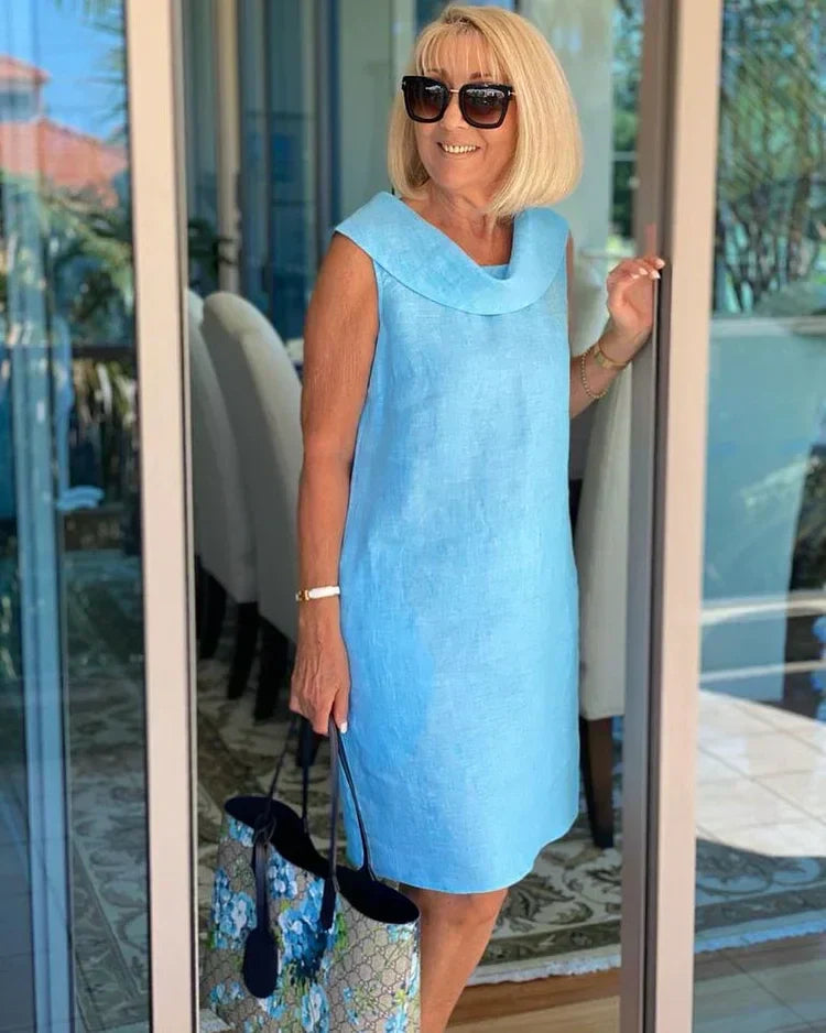 Naomi | Vestido sin mangas de cuello redondo