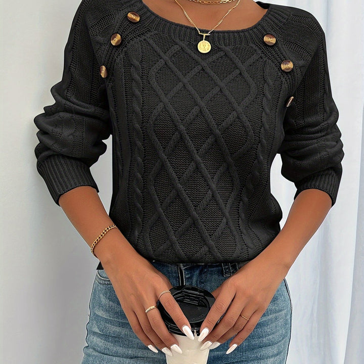 Nelida | Sweater texturado con botones