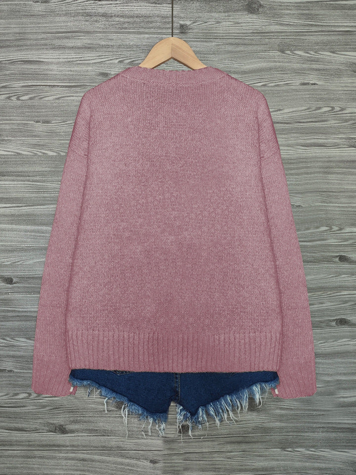 Maura | Sweater tejido con estampado de gatos