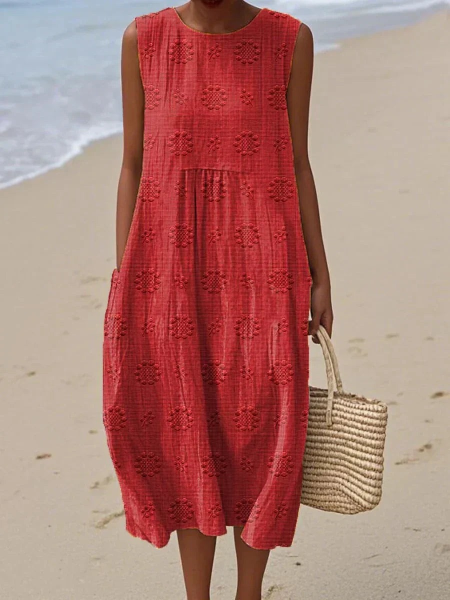 Licán | Vestido midi de verano con bolsillos