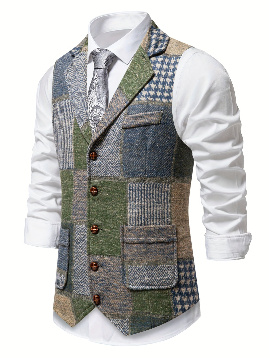 Demian | Chaleco de vestir patchwork
