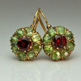 Peumayen | Aros de cristales rojo y verde