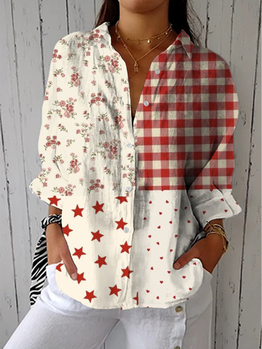 Juana | Blusa patchwork multicolor