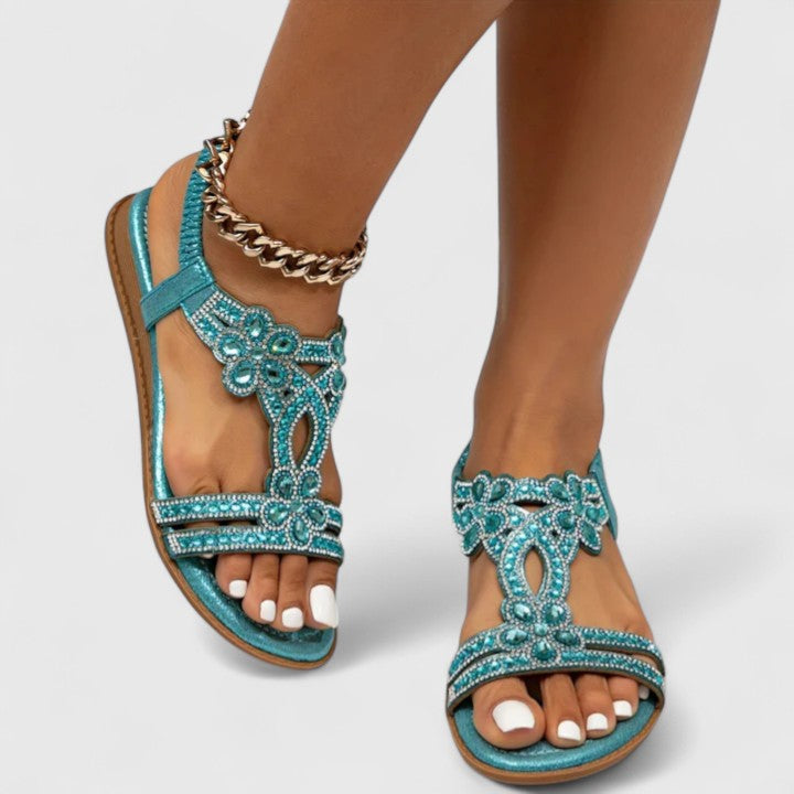 Yamileth | Sandalias elegantes con aplicaciones de cristales