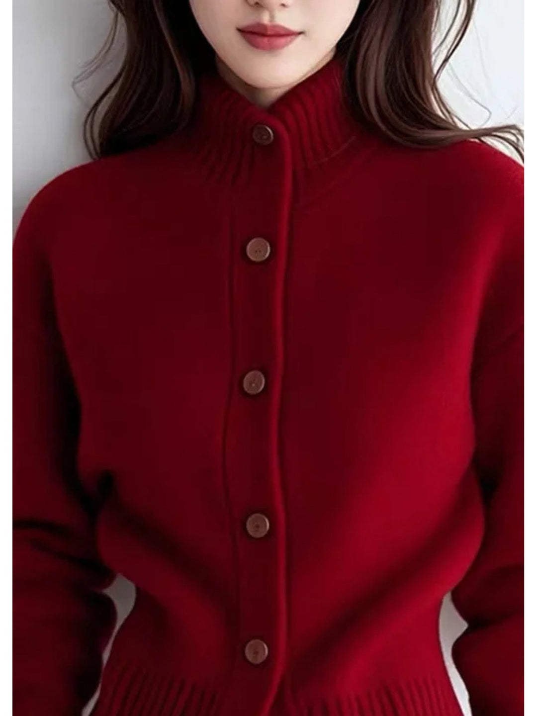 Yorka | Cardigan de cuello alto con botones