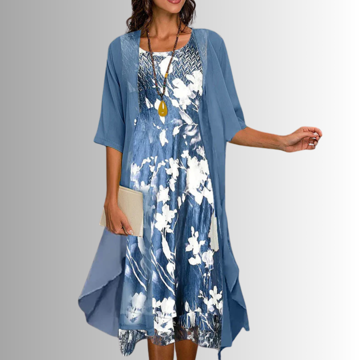 Nohemí | Vestido dos piezas con estampado floral