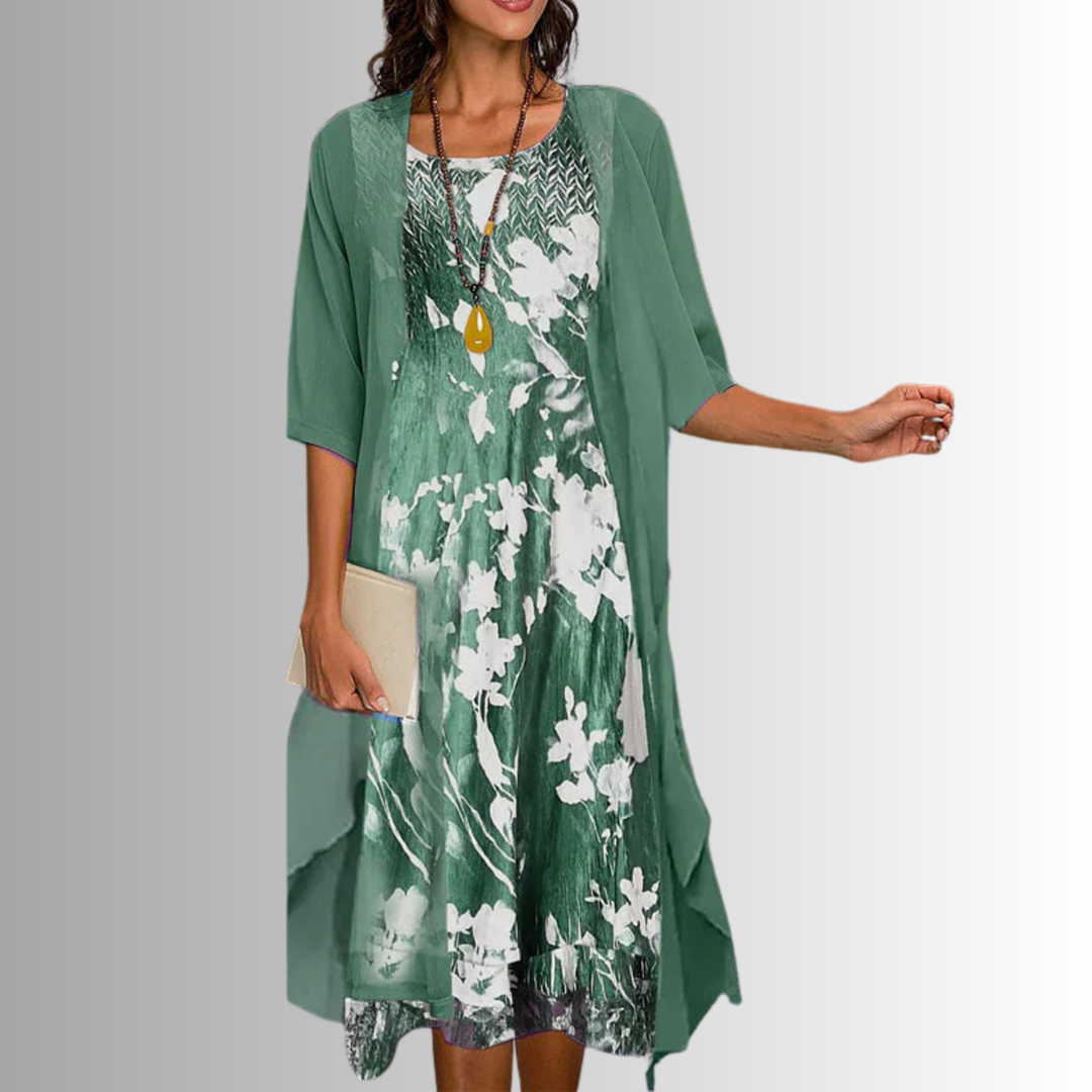 Nohemí | Vestido dos piezas con estampado floral