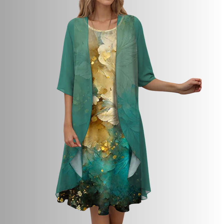Nohemí | Vestido dos piezas con estampado floral