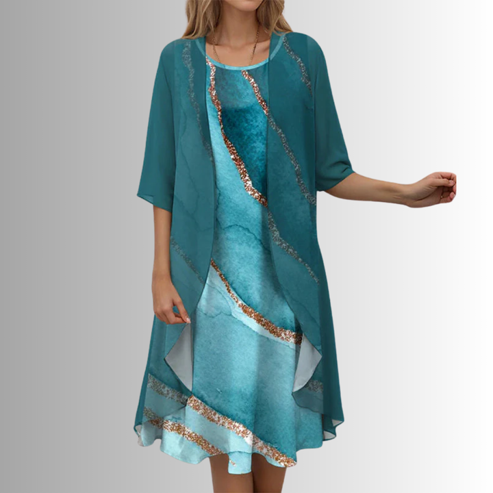 Nohemí | Vestido dos piezas con estampado floral