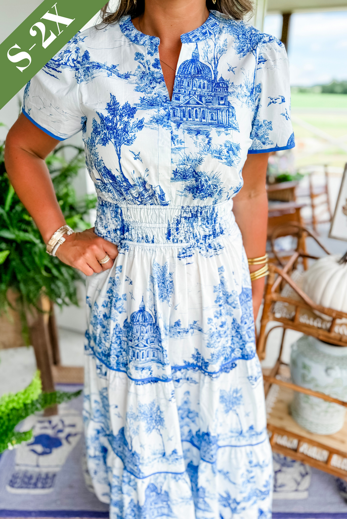 Carla Andrea | Vestido largo estampado toile