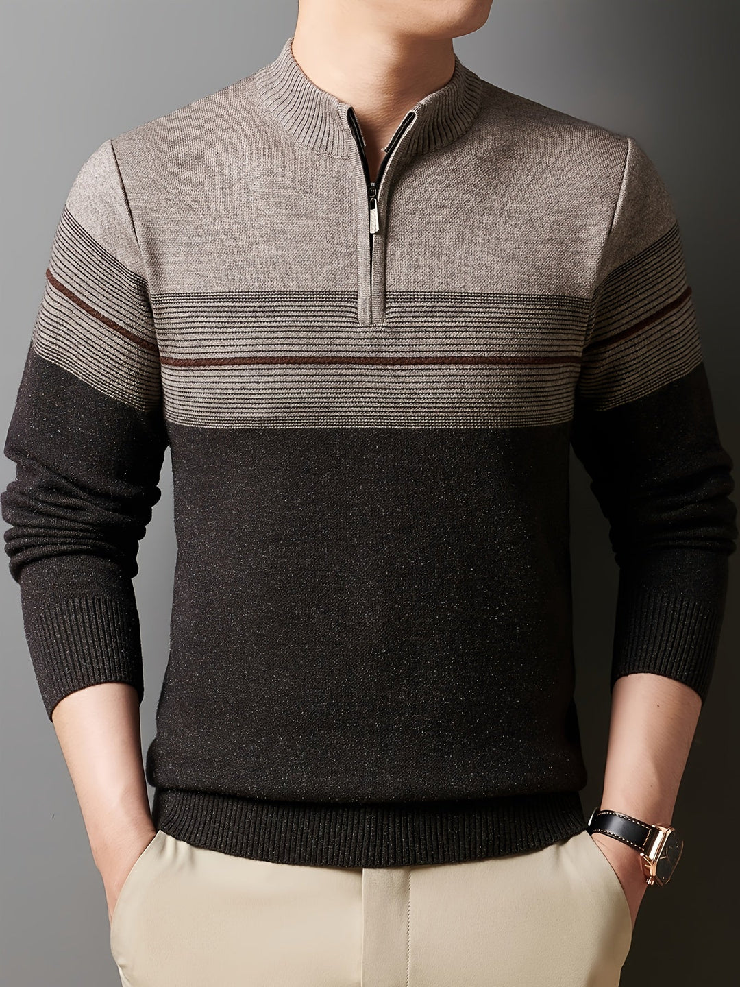 Dylan | Sweater con cuello alto y media cremallera