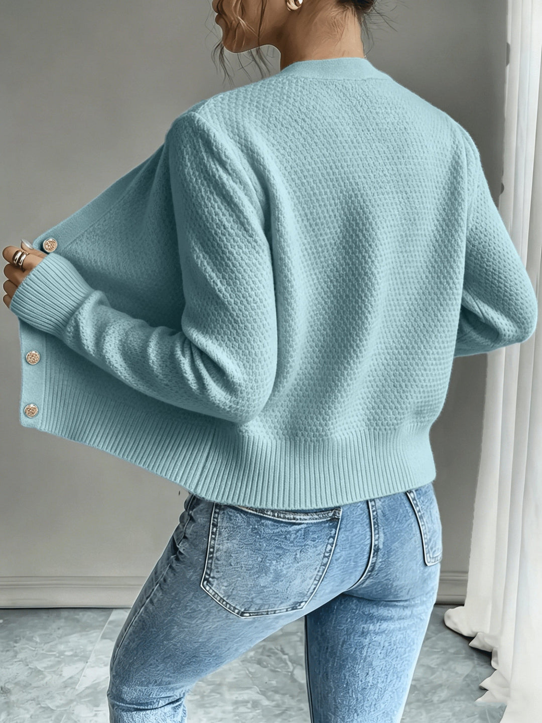 Begoña | Cardigan de punto trenzado con botones