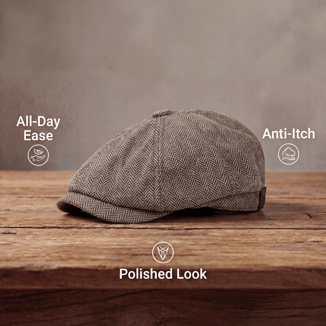 Genaro | Gorra de espiga en mezcla de lana