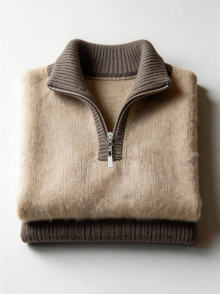 Ana | Sweater holgado con medio cierre