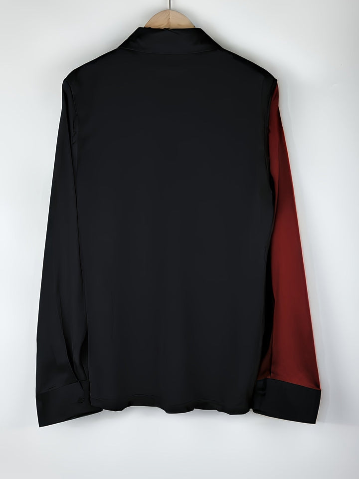Marcelina | Blusa bicolor de satén