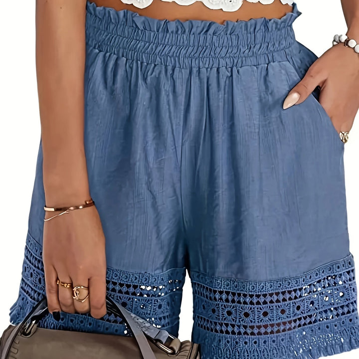 Iris | Shorts con cintura elasticada y calado
