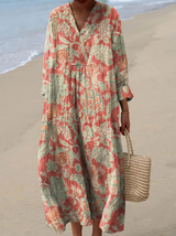 Sandra | Vestido largo estampado floral vintage