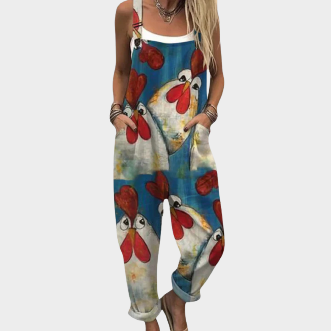 Joaquina | Jardinera estampada jumpsuit