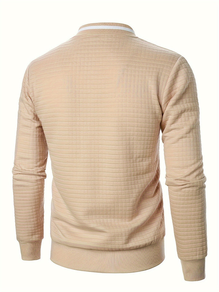 Anthony | Chaqueta bomber con textura y cierre completo