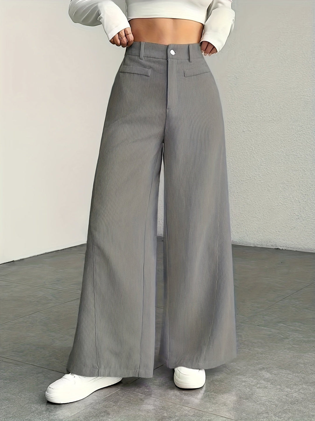 Nadine | Pantalón tiro alto pierna ancha